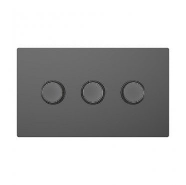 DE037SGS Screwless 3G 2W 250W Intelligent Dimmer in Shadow Grey