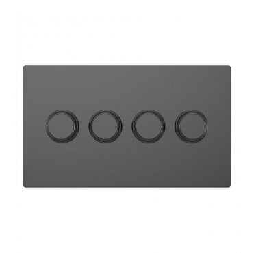 DE038SGS Screwless 4G 2W 250W Intelligent Dimmer in Shadow Grey