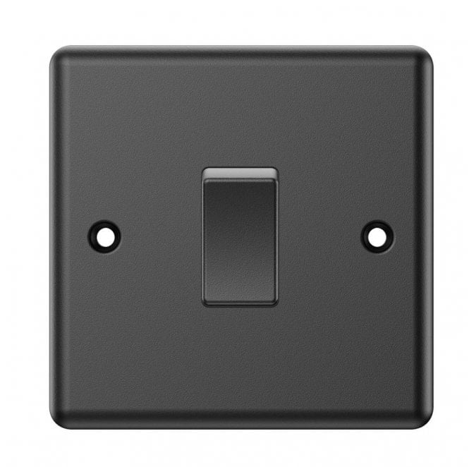 Dekken Switches and Sockets DY002MB Decorative 1G 2W Switch in Matt Black