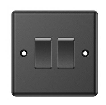 DY004MB Decorative 2G 2W Switch in Matt Black