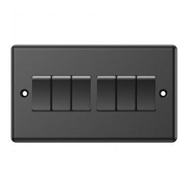 DY007MB Decorative 6G 2W Switch in Matt Black