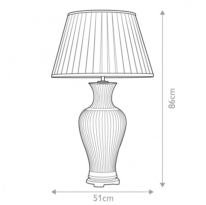 Designer's Lightbox DL-DALIAN-TL Dalian 1 Light Table Lamp in a Celadon Finish with a Tall Empire Shade