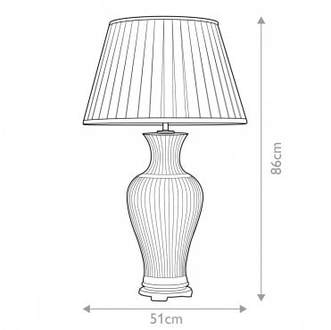 DL-DALIAN-TL Dalian 1 Light Table Lamp in a Celadon Finish with a Tall Empire Shade