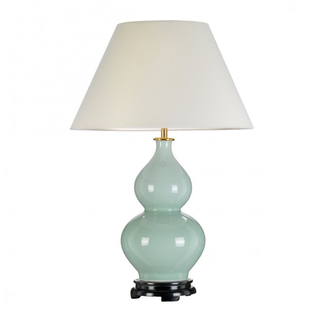 Designer's Lightbox DL-HARBIN-TL-CEL Harbin Gourd 1 Light Table Lamp in a Celadon Finish with a Tall Empire Shade