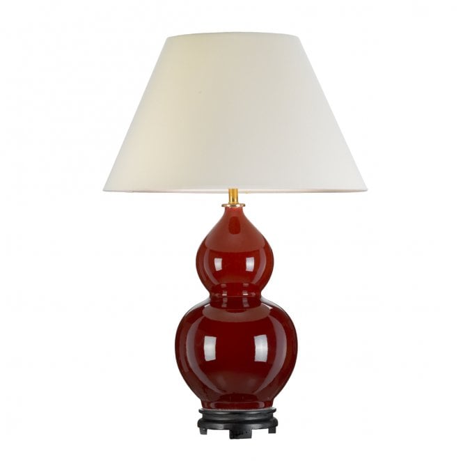 Designer's Lightbox DL-HARBIN-TL-OXB Harbin Gourd 1 Light Table Lamp in a Oxblood Finish with a Tall Empire Shade
