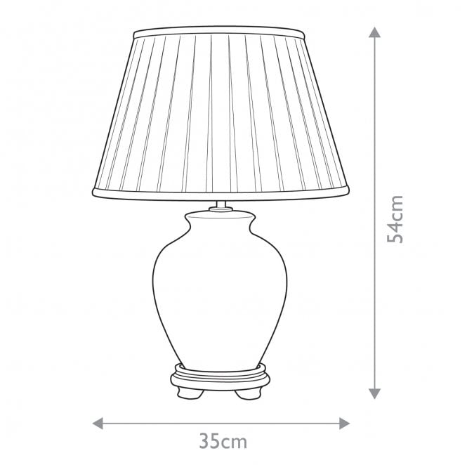 Designer's Lightbox DL-LINYI-TL Linyi 1 Light Table Lamp in a Blue and White Finish with a Tall Empire Shade