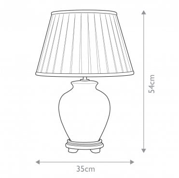DL-LINYI-TL Linyi 1 Light Table Lamp in a Blue and White Finish with a Tall Empire Shade