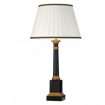 DL-PERONNE-TL Peronne 1 Light Table Lamp in a Black and Gold Finish with a Tall Empire Shade
