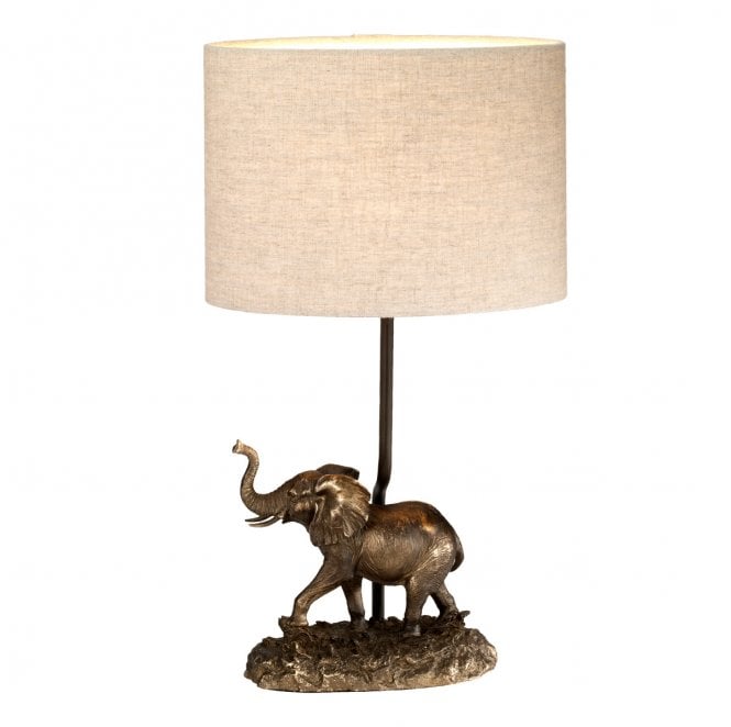 Designer's Lightbox DL-SABI-TL Sabi 1 Light Table Lamp in a Bronze Patina with an Oval Shade