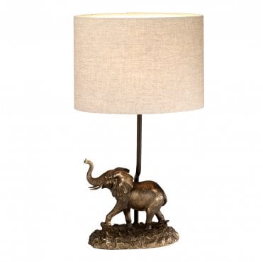 DL-SABI-TL Sabi 1 Light Table Lamp in a Bronze Patina with an Oval Shade