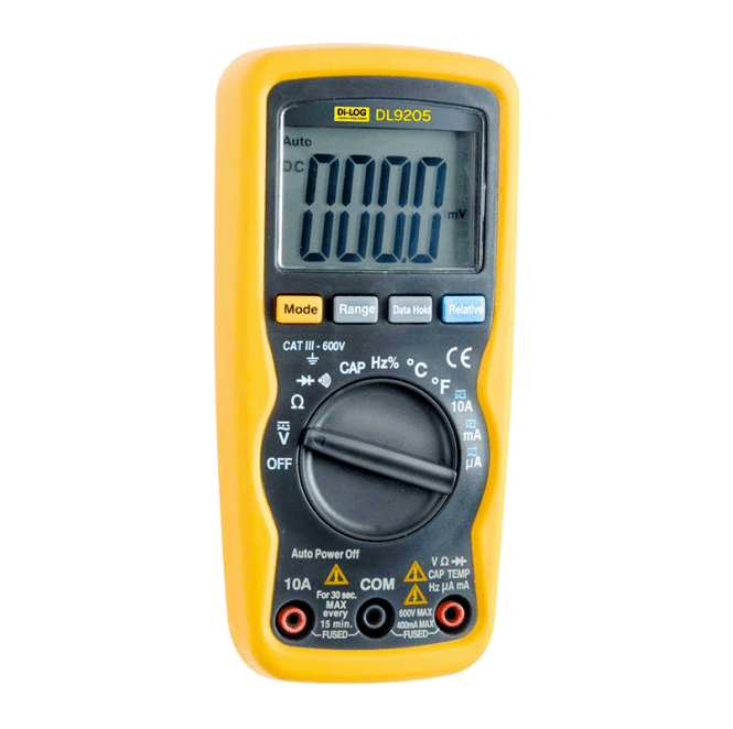 Di-Log DL9205 Compact Auto Ranging 600v Multimeter