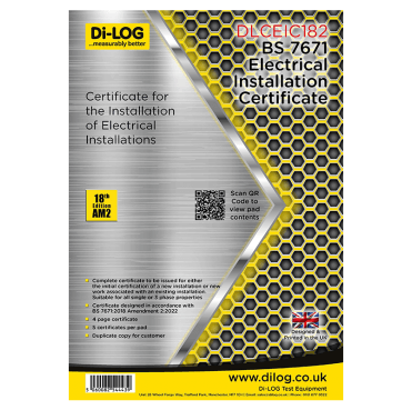 DLCEIC182 Electrical Installation Certificate