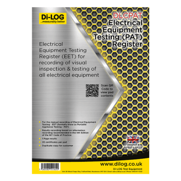 DLCPAT Electrical Equipment Testing Logbook
