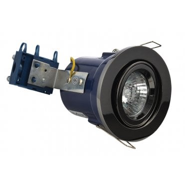 ELA-27466-BCHR Yate Adjustable/Tilt Fire Rated Downlight in a Black Chrome Finish