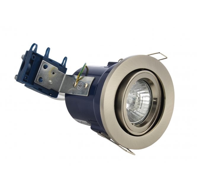 Electralite ELA-27466-SCHR Yate Adjustable/Tilt Fire Rated Downlight in a Satin Chrome Finish