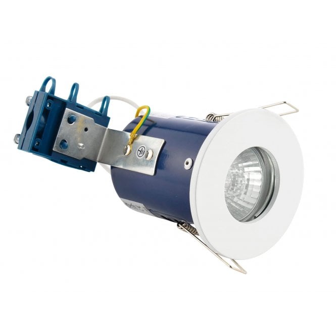 Electralite ELA-27467-WHT Yate Fixed IP65 Fire Rated Showerlight Downlight in a White Finish