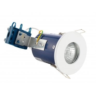 ELA-27467-WHT Yate Fixed IP65 Fire Rated Showerlight Downlight in a White Finish