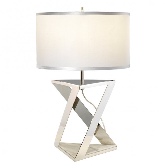 Elstead Lighting AEGEUS 1 Light Table Lamp in a Polished Nickel Finish