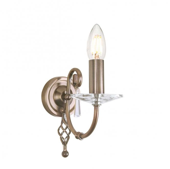 Elstead Lighting AG1-AGED-BRASS Aegean 1 Light Wall Light in an Aged Brass Finish