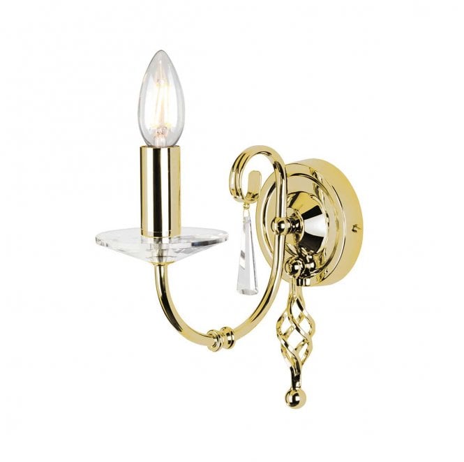 Elstead Lighting AG1-POL-BRASS Aegean 1 Light Wall Light in a Polished Brass Finish