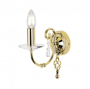 AG1-POL-BRASS Aegean 1 Light Wall Light in a Polished Brass Finish