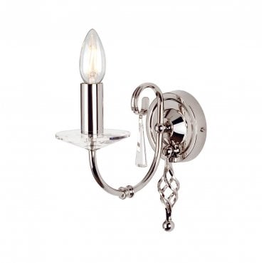 AG1-POL-NICKEL Aegean 1 Light Wall Light in a Polished Nickel Finish