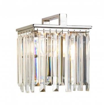 AIRES1 Aries 1 Light Wall Light in a Polished Nickel Finish