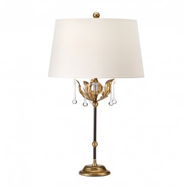 AML-TL-BRONZE-IV Amarilli 1 Light Table Lamp in a Bronze and Gold Patina Finish