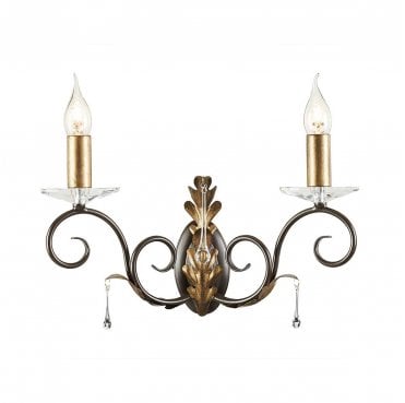 AML2-BRONZE Amarilli 2 Light Wall Light in a Bronze and Gold Patina Finish