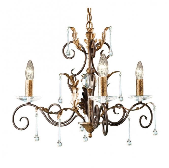 Elstead Lighting AML3-BRONZE Amarilli 2 Light Wall Light in a Bronze and Gold Patina Finish