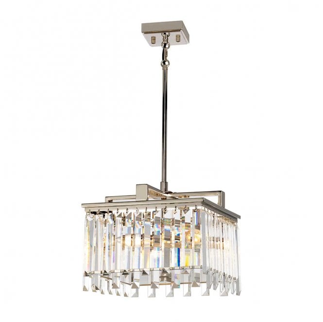 Elstead Lighting ARIES-4P-S Aries 4 Light Small Chandelier in a Polished Nickel Finish