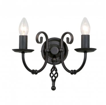 ART2-BLACK Artisan 2 Light Wall Light in a Black Finish