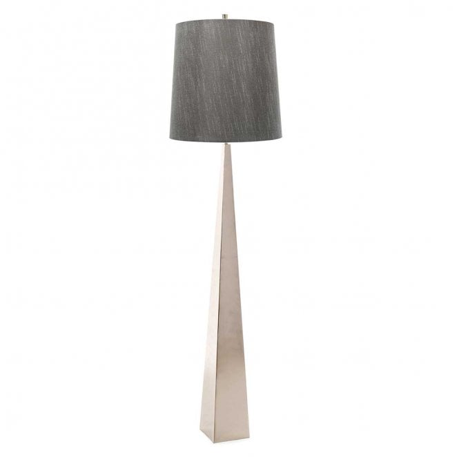 Elstead Lighting ASCENT-FL-PN Ascent 1 Light Floor Lamp in a Polished Nickel Finish