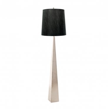 ASCENT-FL-PN-BK Ascent 1 Light Floor Lamp in a Polished Nickel Finish