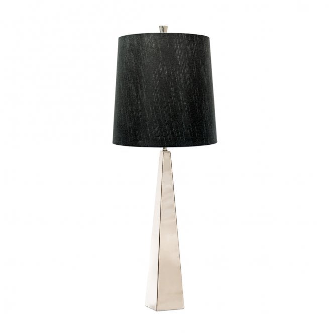 Elstead Lighting ASCENT-TL-PN-BK Ascent 1 Light Table Lamp in a Polished Nickel Finish