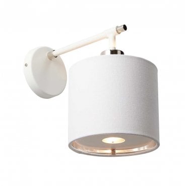 BALANCE1-WPN Balance 1 Light Wall Light in a White and Polished Nickel Finish