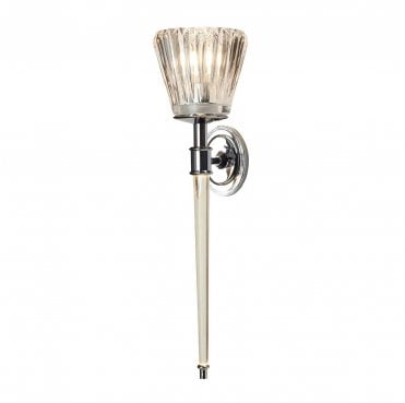 BATH-AGATHA-PC Agatha IP44 2 Light Wall Light in a Polished Chrome Finish