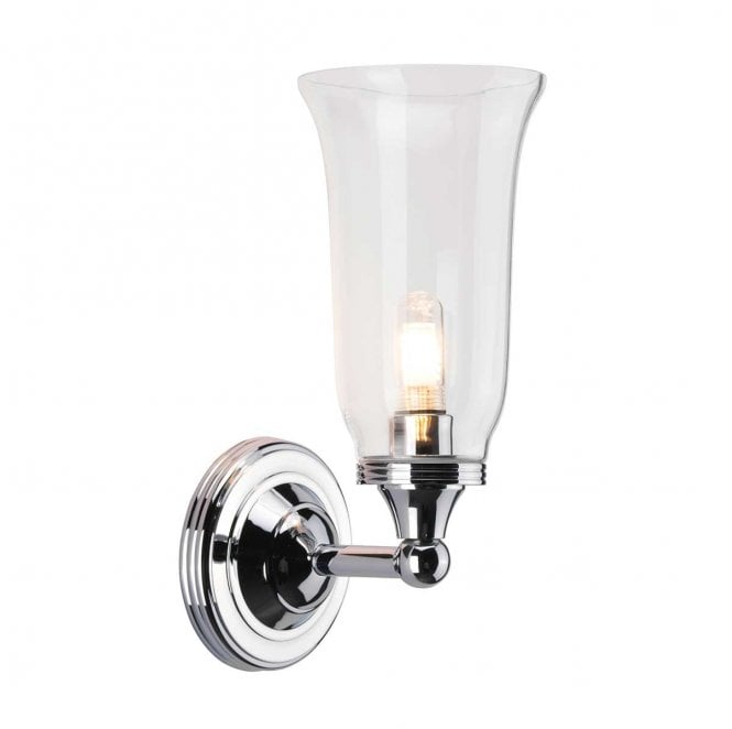 Elstead Lighting BATH-AUSTEN2-PC Austen IP44 1 Light Wall Light in a Polished Chrome Finish