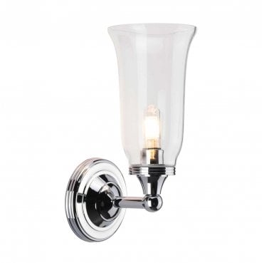 BATH-AUSTEN2-PC Austen IP44 1 Light Wall Light in a Polished Chrome Finish
