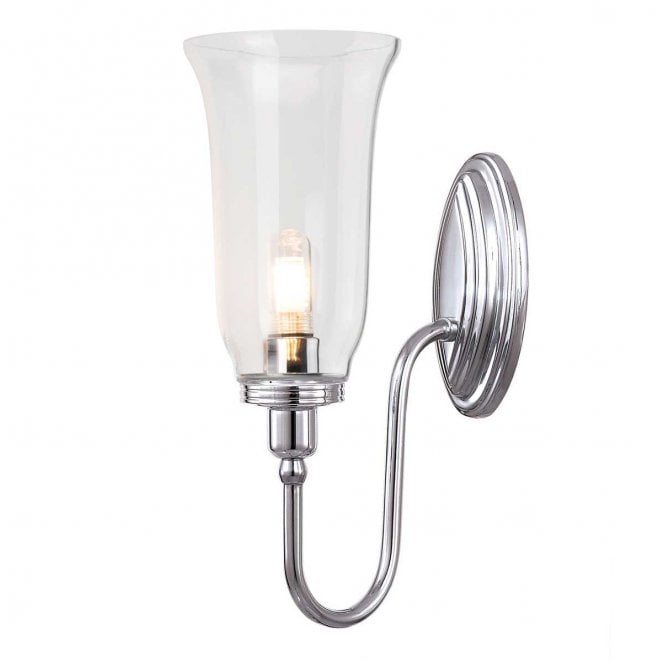 Elstead Lighting BATH-BLAKE2-PC Blake IP44 1 Light Wall Light in a Polished Chrome Finish