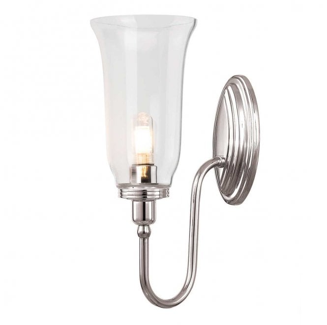 Elstead Lighting BATH-BLAKE2-PN Blake IP44 1 Light Wall Light in a Polished Nickel Finish