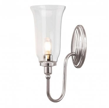 BATH-BLAKE2-PN Blake IP44 1 Light Wall Light in a Polished Nickel Finish
