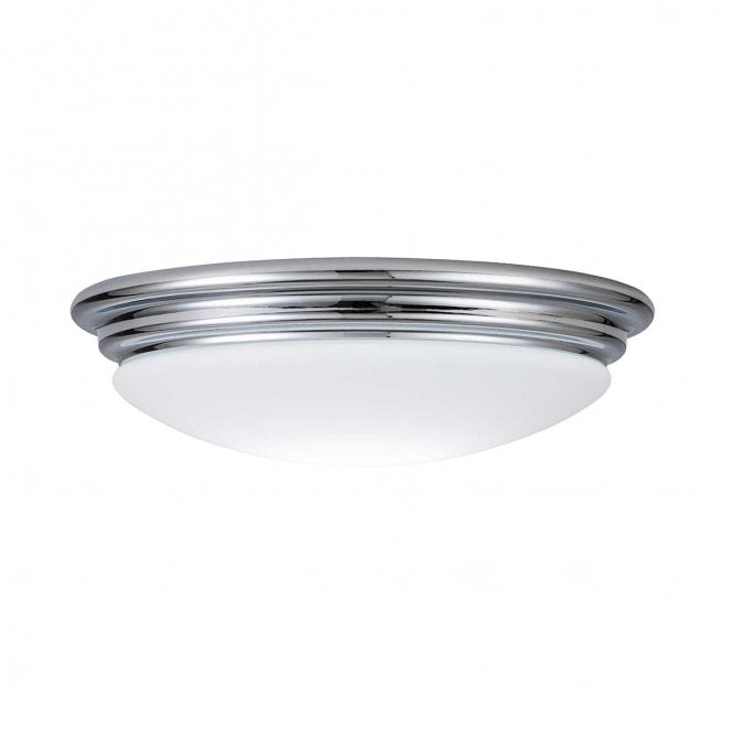 Elstead Lighting BATH-BROMPTON-F Brompton IP44 1 Light Flush Light in a Polished Chrome Finish