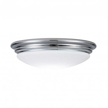 BATH-BROMPTON-F Brompton IP44 1 Light Flush Light in a Polished Chrome Finish