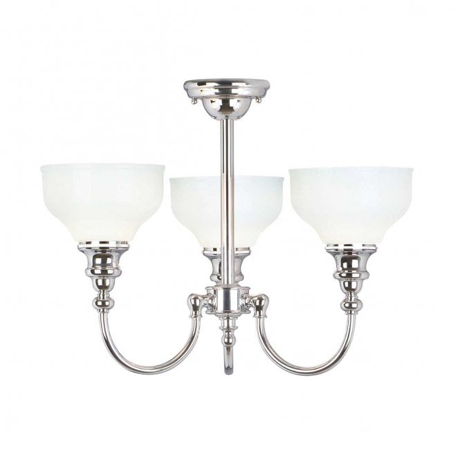 Elstead Lighting BATH-CD3 Cheadle IP44 3 Light Semi Flush Light in a Polished Chrome Finish