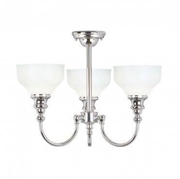 BATH-CD3 Cheadle IP44 3 Light Semi Flush Light in a Polished Chrome Finish