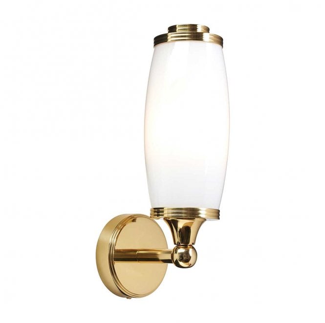 Elstead Lighting BATH-ELIOT1-PB Eliot IP44 1 Light Wall Light in a Polished Brass Finish