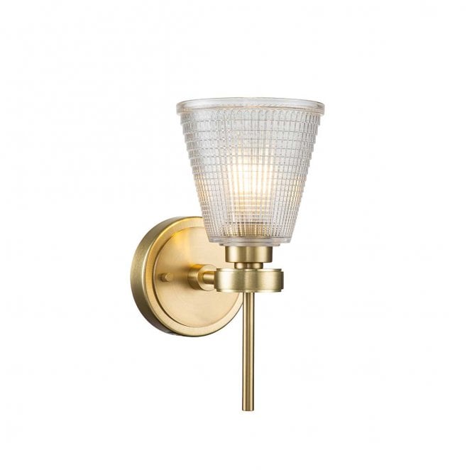 Elstead Lighting BATH-GUNNIS1-BB Gunnislake IP44 1 Light Wall Light in a Brushed Brass Finish