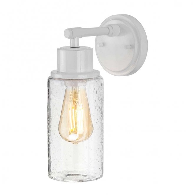 Elstead Lighting BATH-MORVAH1-W Morvah IP44 1 Light Wall Light in a White Finish