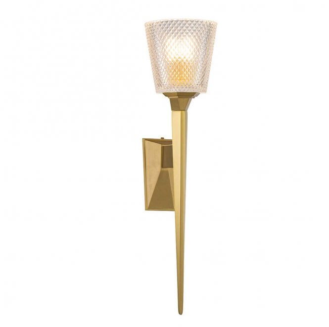 Elstead Lighting BATH-VERITY-BB Verity IP44 1 Light Wall Light in a Brushed Brass Finish